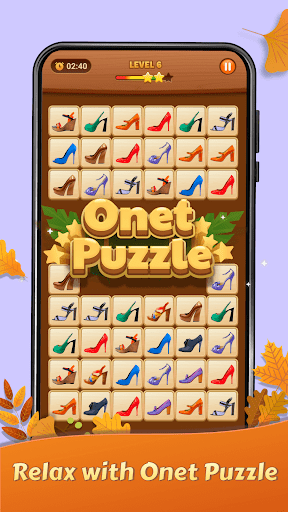 Exciting and challenging Onet Tile Match Puzzle game experience, engaging and rewarding for players.