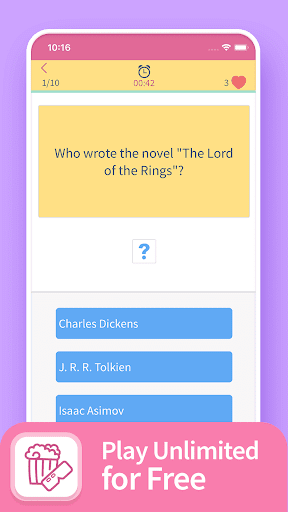 A vibrant, exciting representation of a trivia app with colorful question marks and a playful theme, capturing the essence of knowledge and fun.