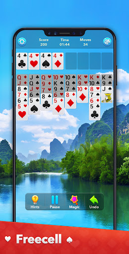 A captivating game of Solitaire, evoking nostalgia and strategic excitement.