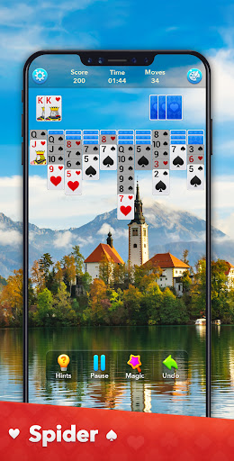 A captivating game of Solitaire, evoking nostalgia and strategic excitement.