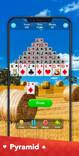 A captivating game of Solitaire, evoking nostalgia and strategic excitement.