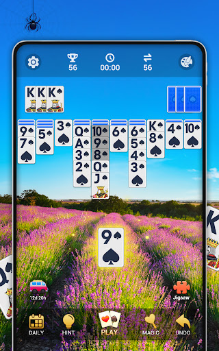 A serene moment of enjoyment while playing Spider Solitaire, capturing the essence of relaxation and mental engagement.