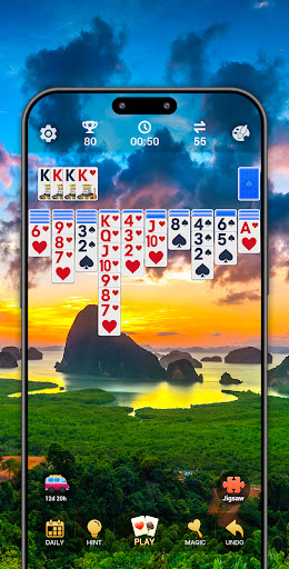 A serene moment of enjoyment while playing Spider Solitaire, capturing the essence of relaxation and mental engagement.