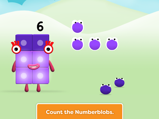 Children laughing and playing with colorful, animated numbers, representing joy and learning in a digital space.