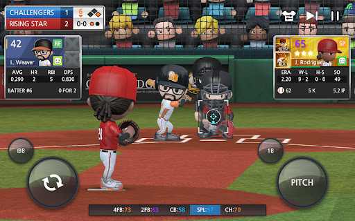 A thrilling baseball game experience, capturing the excitement and strategy of America's favorite pastime in a mobile app.