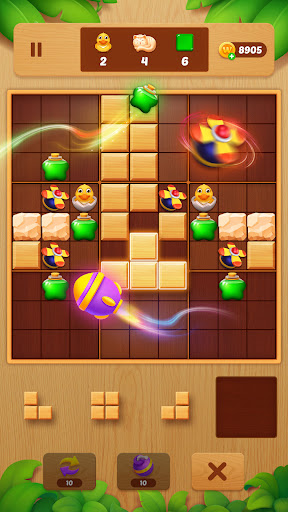 A mind-challenging puzzle game that offers an engaging and relaxing gaming experience with a natural wooden theme.