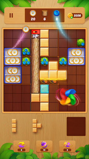 A mind-challenging puzzle game that offers an engaging and relaxing gaming experience with a natural wooden theme.