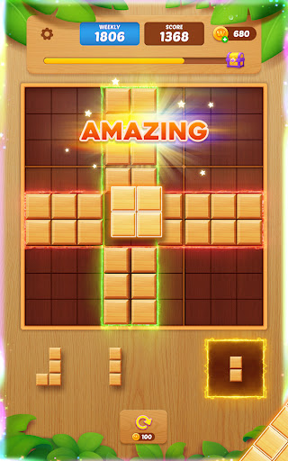 A mind-challenging puzzle game that offers an engaging and relaxing gaming experience with a natural wooden theme.