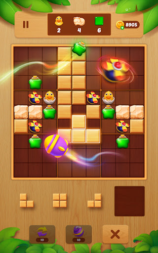 A mind-challenging puzzle game that offers an engaging and relaxing gaming experience with a natural wooden theme.