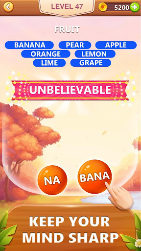 A vibrant collage of colorful bubbles, each containing a letter, representing the fun and engaging nature of the Word Bubble Game.