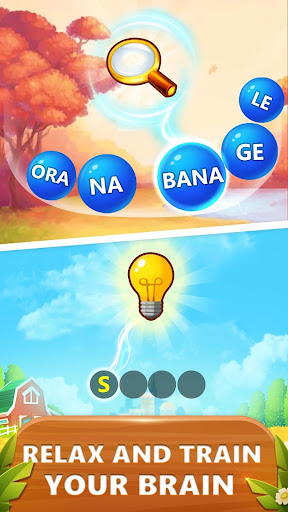 A vibrant collage of colorful bubbles, each containing a letter, representing the fun and engaging nature of the Word Bubble Game.