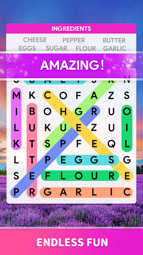 Exciting and engaging word puzzle adventures await you in the Word Search Game app.