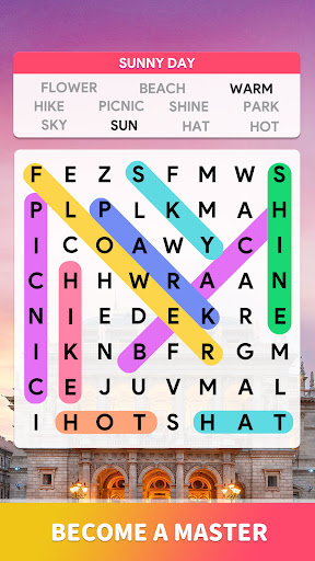 Exciting and engaging word puzzle adventures await you in the Word Search Game app.