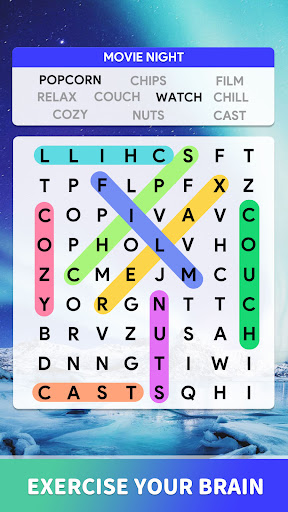 Exciting and engaging word puzzle adventures await you in the Word Search Game app.