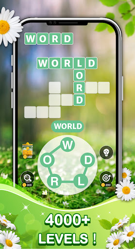 A person joyfully connecting words in a puzzle, symbolizing the mental stimulation and fun of the word game.