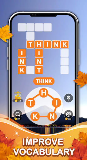 A person joyfully connecting words in a puzzle, symbolizing the mental stimulation and fun of the word game.